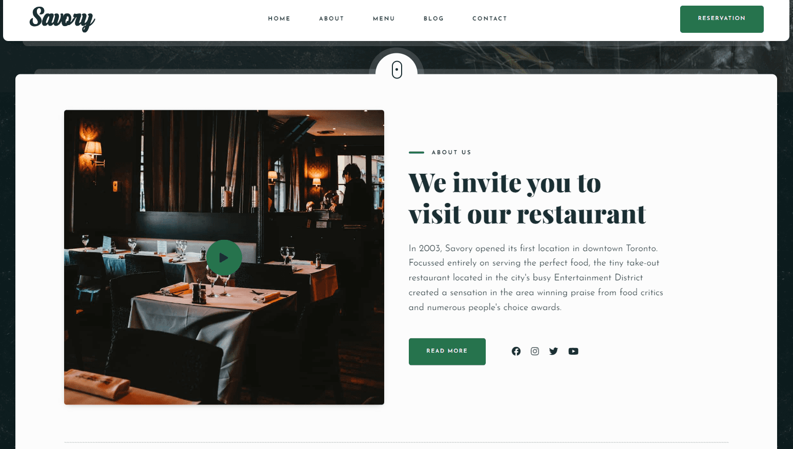 Savory Website